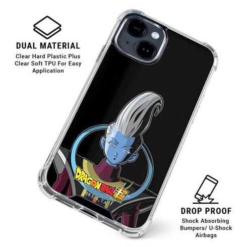 Dragon Ball Super Whis Portrait iPhone 14 Plus Clear Case