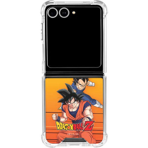 Dragon Ball Z Goku & Vegeta Galaxy Z Flip7 Clear Case