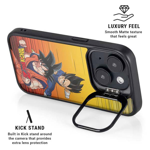 Dragon Ball Z Goku & Vegeta iPhone 15 Plus Kickstand Case