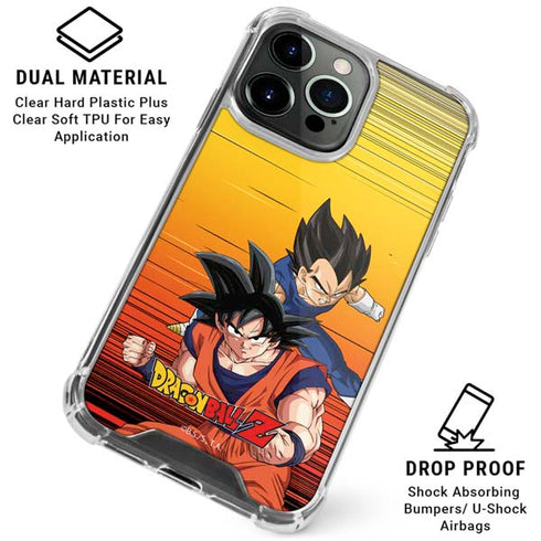 Dragon Ball Z Goku & Vegeta iPhone 15 Pro Clear Case