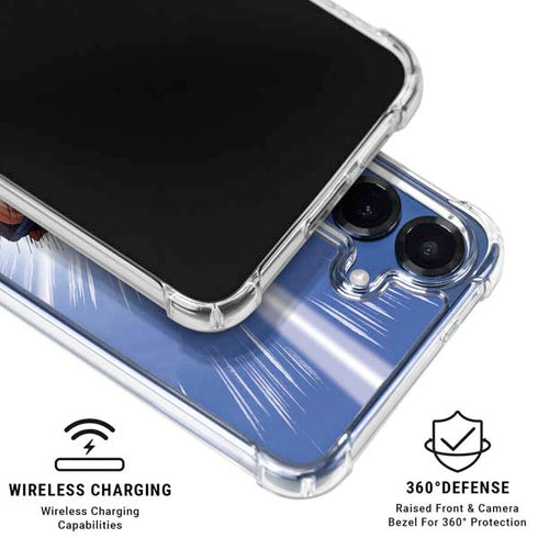 Dragon Ball Z Goku Kamehameha Blast Galaxy S25 Plus Clear Case
