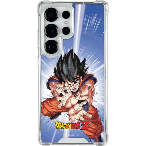 Dragon Ball Z Goku Kamehameha Blast Galaxy S25 Ultra Clear Case