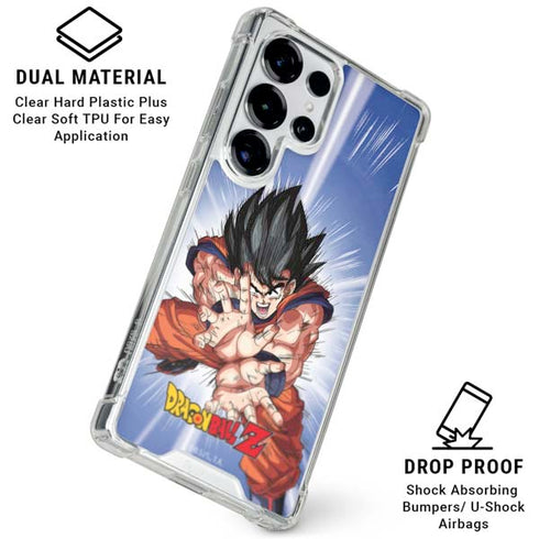 Dragon Ball Z Goku Kamehameha Blast Galaxy S25 Ultra Clear Case