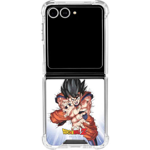 Dragon Ball Z Goku Kamehameha Blast Galaxy Z Flip7 Clear Case
