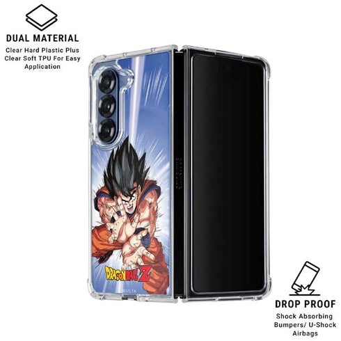 Dragon Ball Z Goku Kamehameha Blast Galaxy Z Fold7 Clear Case