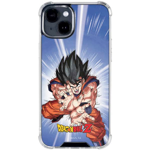 Dragon Ball Z Goku Kamehameha Blast iPhone 14 Plus Clear Case