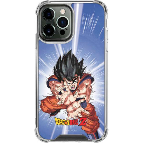 Dragon Ball Z Goku Kamehameha Blast iPhone 14 Pro Max Clear Case