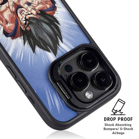 Dragon Ball Z Goku Kamehameha Blast iPhone 14 Pro Max Kickstand Case