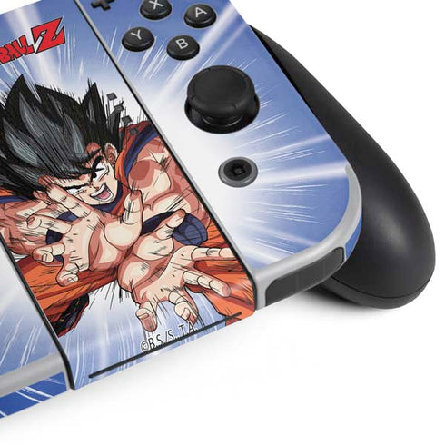 Dragon Ball Z Goku Kamehameha Blast Nintendo Switch OLED (2021) Skin