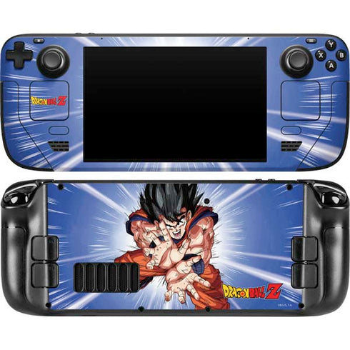 Dragon Ball Z Goku Kamehameha Blast Steam Deck Handheld Gaming Computer OLED Skin