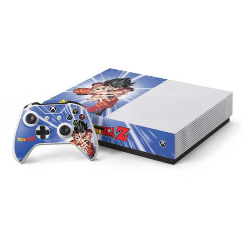 Dragon Ball Z Goku Kamehameha Blast Xbox One S Console and Controller Bundle Skin