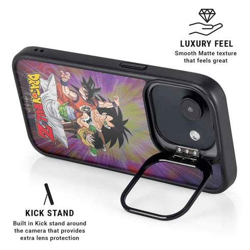 Dragon Ball Z Saiyan Saga iPhone 16e Kickstand Case