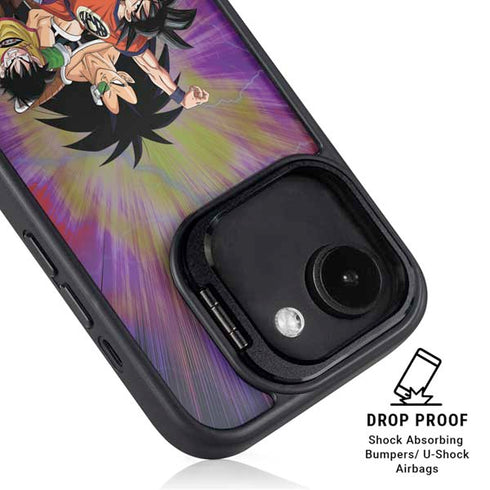 Dragon Ball Z Saiyan Saga iPhone 16e Kickstand Case