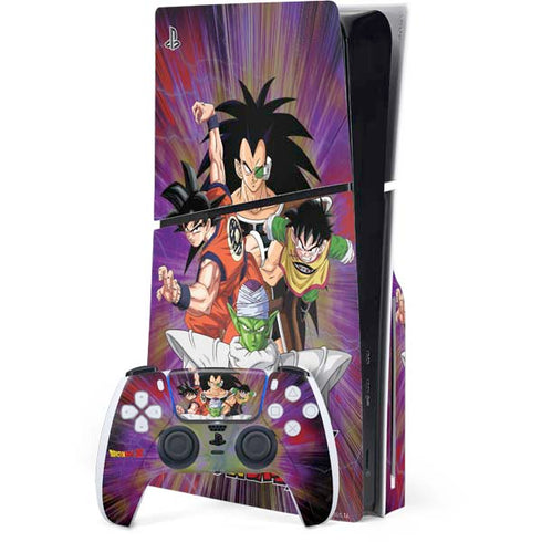 Dragon Ball Z Saiyan Saga PS5 Slim Disk Bundle Skin