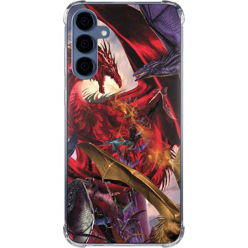 Dragon Battle by Ruth Thompson Galaxy A55 5G Clear Case