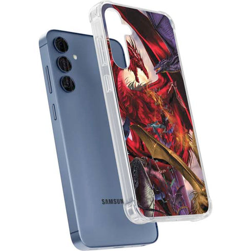 Dragon Battle by Ruth Thompson Galaxy A55 5G Clear Case