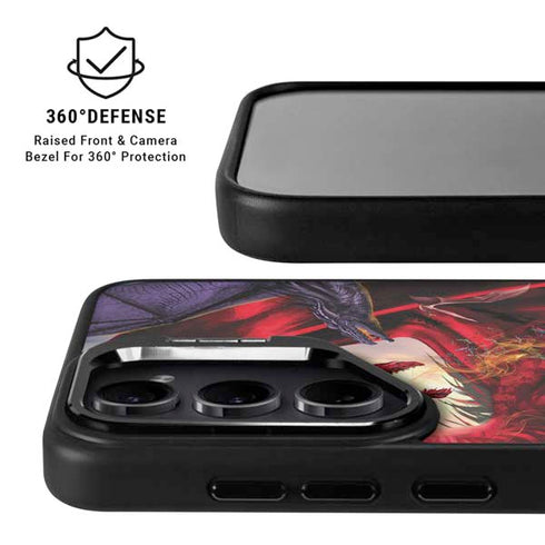 Dragon Battle by Ruth Thompson Galaxy S25 Plus Kickstand Case