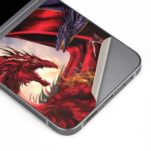 Dragon Battle by Ruth Thompson Galaxy Z Flip6 Skin