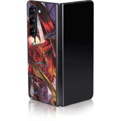 Dragon Battle by Ruth Thompson Galaxy Z Fold5 5G Skin