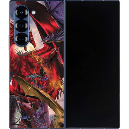 Dragon Battle by Ruth Thompson Galaxy Z Fold6 Skin