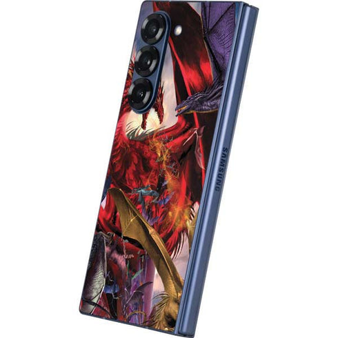 Dragon Battle by Ruth Thompson Galaxy Z Fold6 Skin