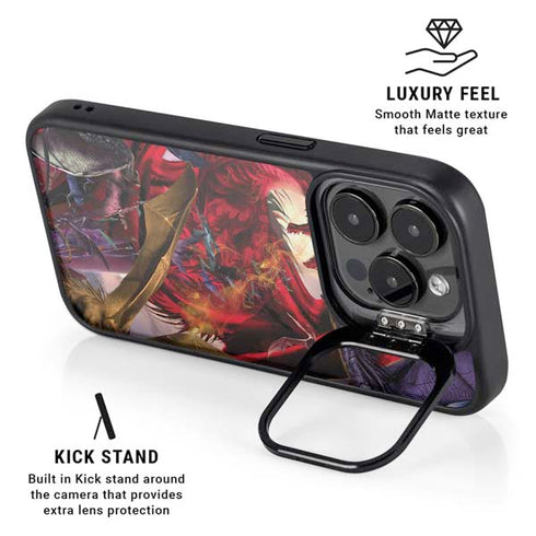 Dragon Battle by Ruth Thompson iPhone 14 Pro Kickstand Case