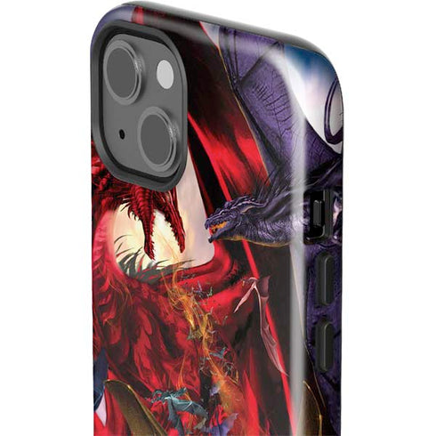 Dragon Battle by Ruth Thompson iPhone 15 Impact Case