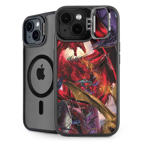 Dragon Battle by Ruth Thompson iPhone 15 Kickstand Case