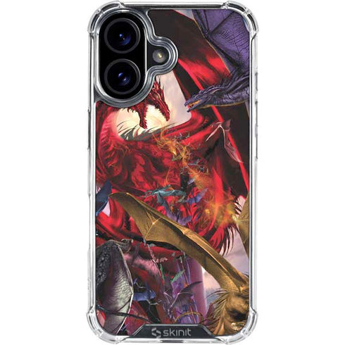 Dragon Battle by Ruth Thompson iPhone 16 Plus Clear Case