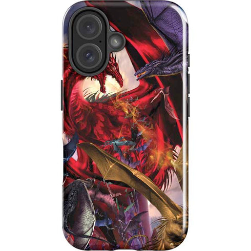 Dragon Battle by Ruth Thompson iPhone 16 Plus Impact Case