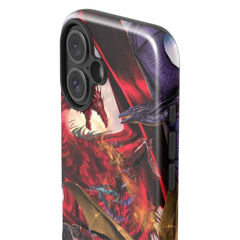Dragon Battle by Ruth Thompson iPhone 16 Plus Impact Case