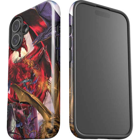 Dragon Battle by Ruth Thompson iPhone 16 Plus Impact Case