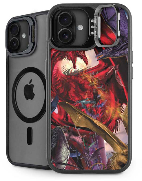 Dragon Battle by Ruth Thompson iPhone 16 Plus Kickstand Case