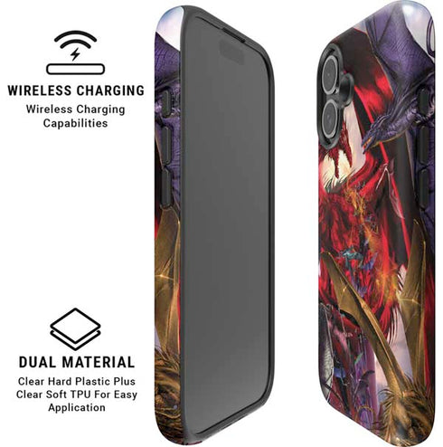 Dragon Battle by Ruth Thompson iPhone 16 Plus Magsafe Impact Case