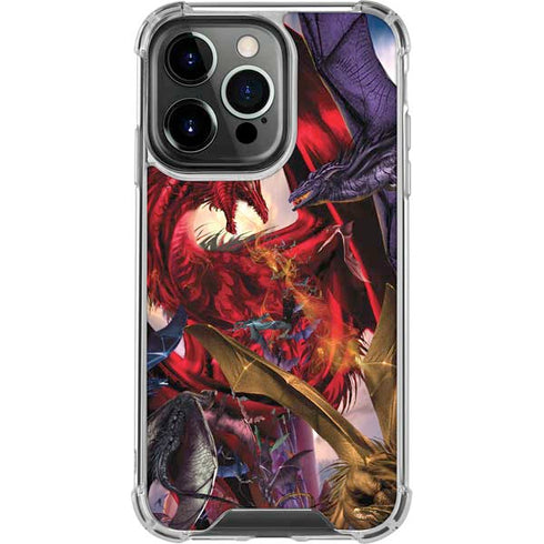 Dragon Battle by Ruth Thompson iPhone 16 Pro Clear Case
