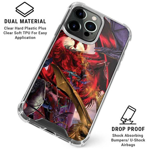 Dragon Battle by Ruth Thompson iPhone 16 Pro Clear Case