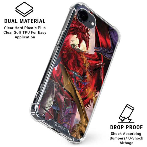 Dragon Battle by Ruth Thompson iPhone 16e Clear Case
