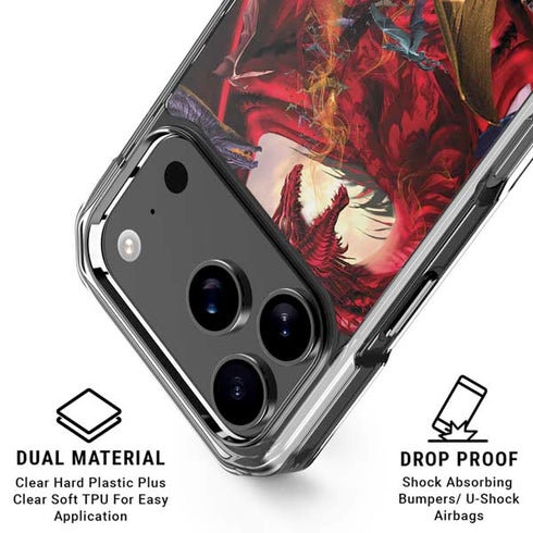 Dragon Battle by Ruth Thompson iPhone 18 Pro Clear Case