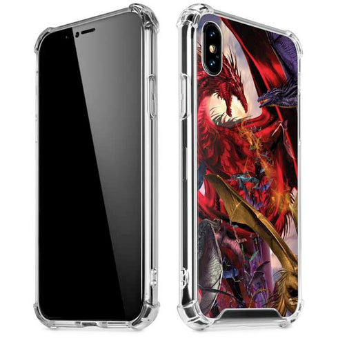 Dragon Battle by Ruth Thompson iPhone X/XS Clear Case