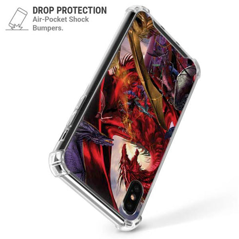 Dragon Battle by Ruth Thompson iPhone X/XS Clear Case