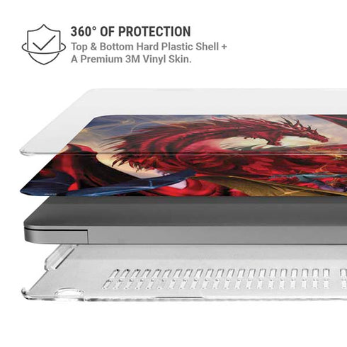 Dragon Battle by Ruth Thompson MacBook Pro 14in (2021-24) Case plus Skin