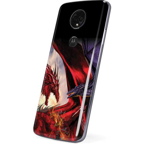 Dragon Battle by Ruth Thompson Moto E5 Plus Skin