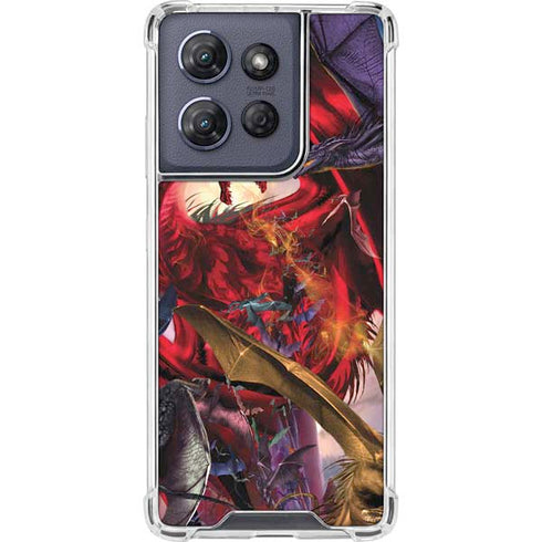 Dragon Battle by Ruth Thompson Moto G 5G (2025) Clear Case