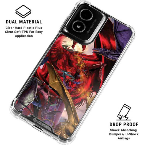 Dragon Battle by Ruth Thompson Moto G Power 5G (2024) Clear Case