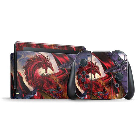 Dragon Battle by Ruth Thompson Nintendo Skins