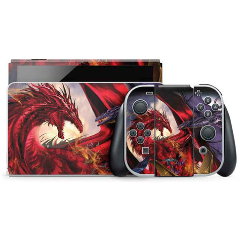 Dragon Battle by Ruth Thompson Nintendo Skins
