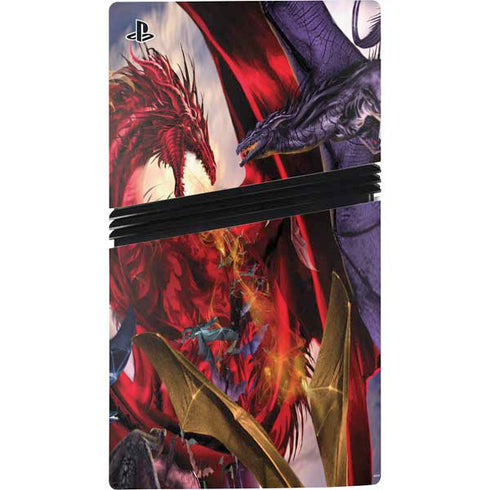 Dragon Battle by Ruth Thompson PS5 Pro Console Skin