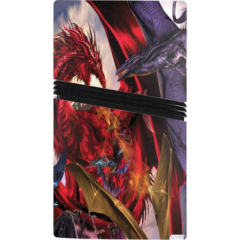 Dragon Battle by Ruth Thompson PS5 Pro Console Skin