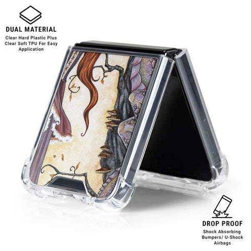 Dragon Charmer Fairy by Amy Brown Galaxy Z Flip6 Clear Case