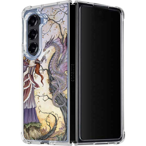 Dragon Charmer Fairy by Amy Brown Galaxy Z Fold5 5G Clear Case